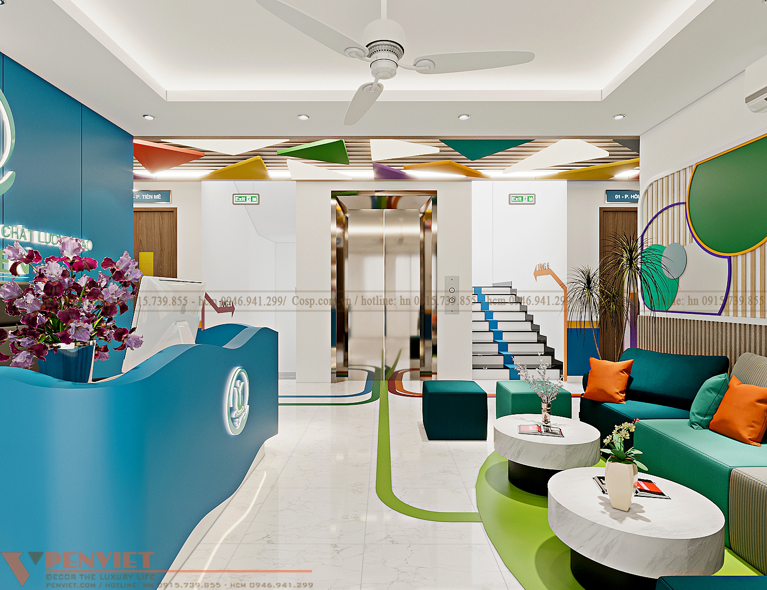 Thiết kế sảnh lễ tân bệnh viện