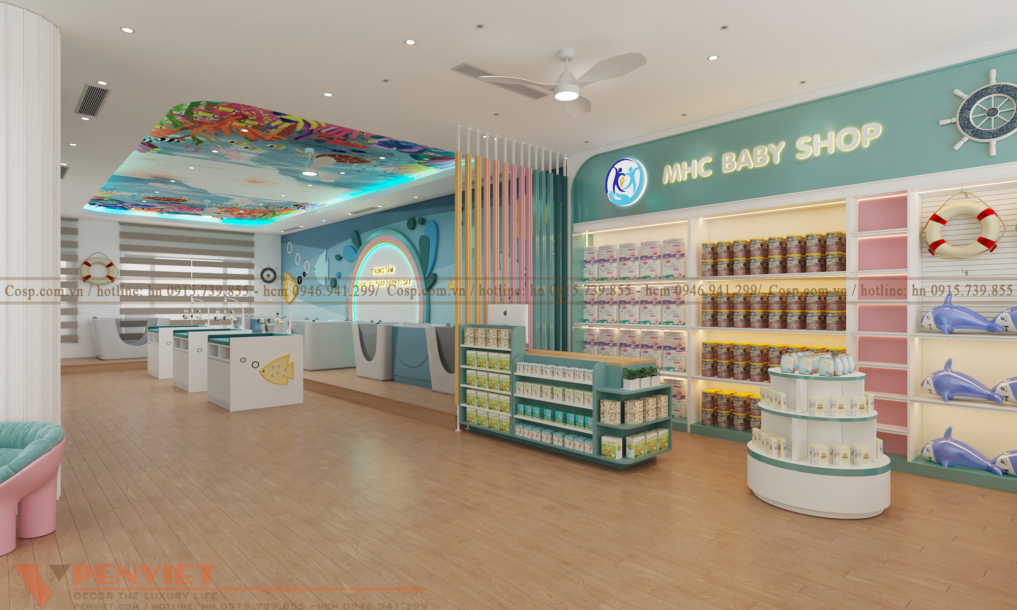 Thiết kế khu sản phẩm mẹ và bé