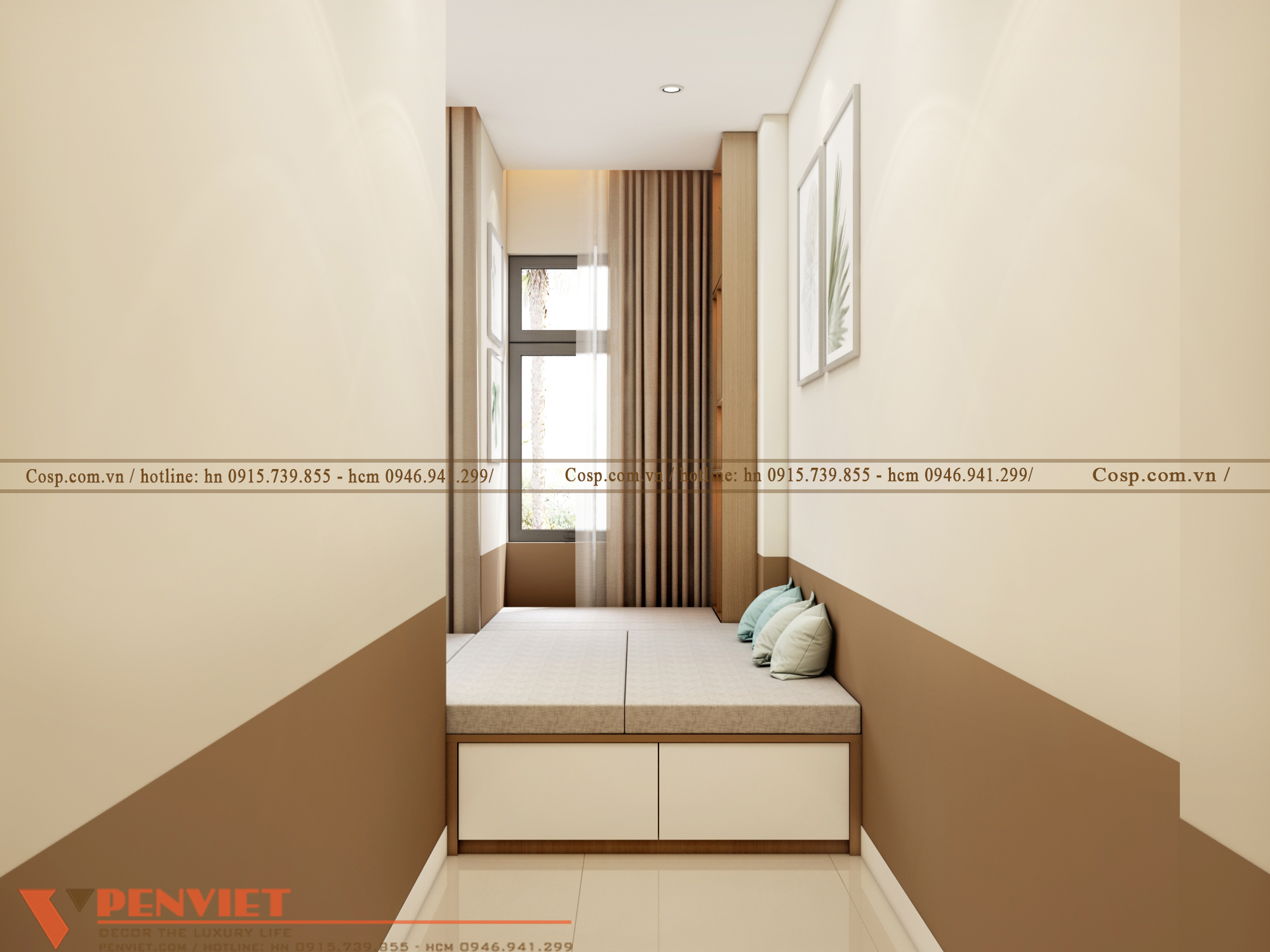 thiết kế phòng nghỉ nhân viên nam