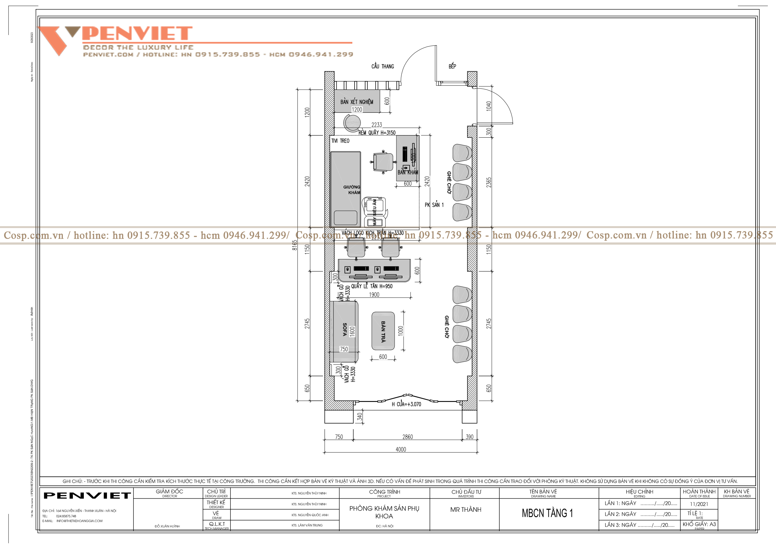 Mặt bằng tầng 1