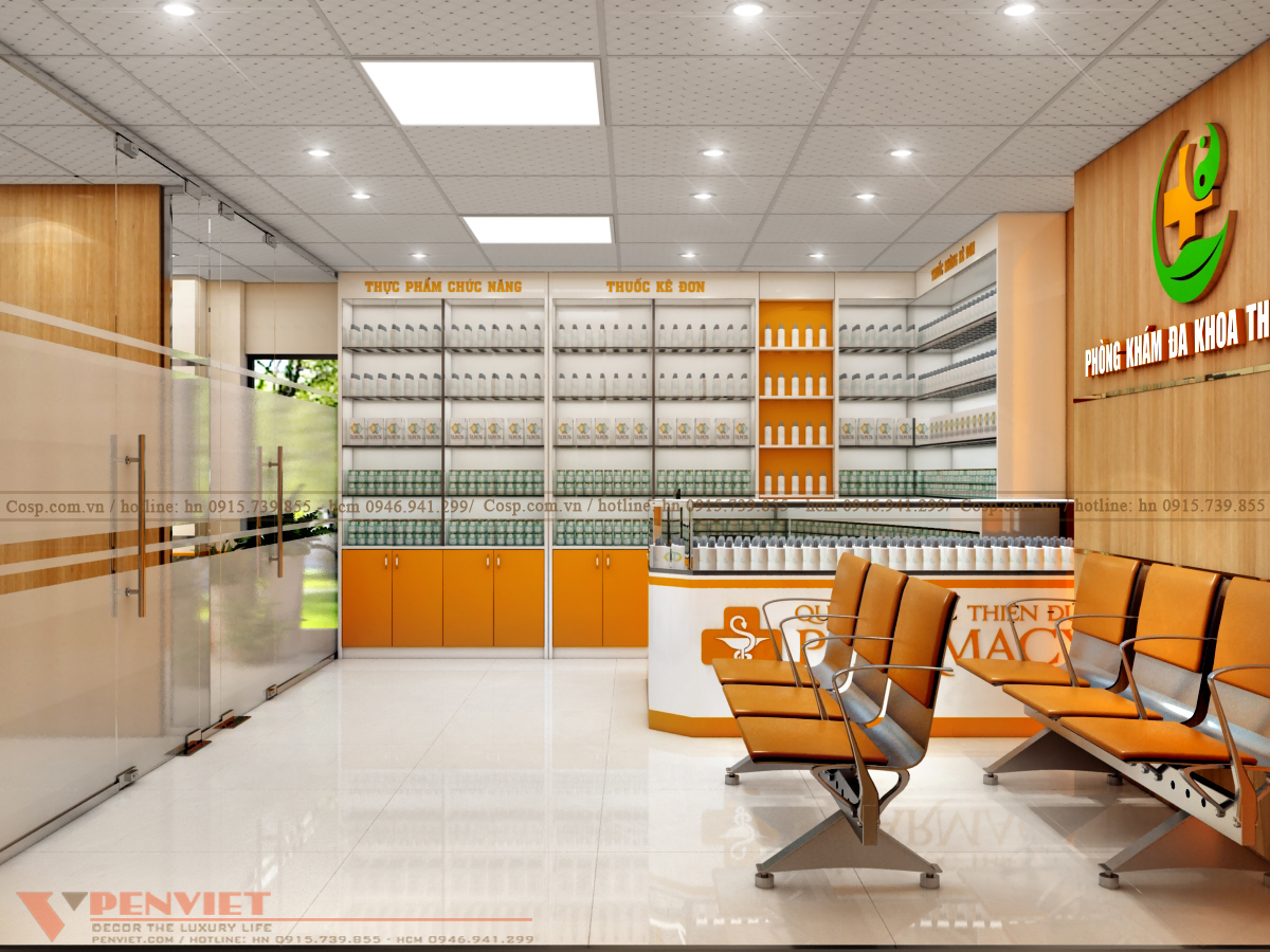 Thiết kế nhà thuốc phòng khám đa khoa