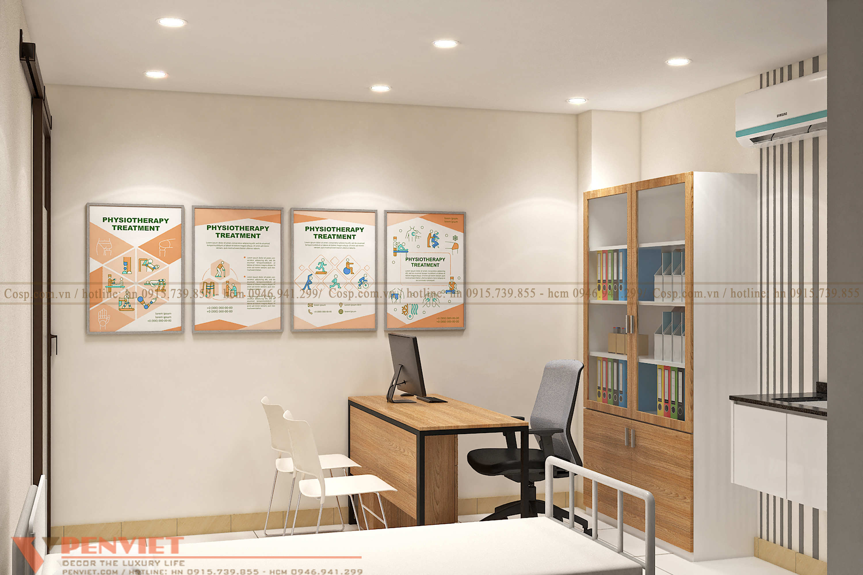 Thiết kế phòng khám được trang bị thiết bị máy móc và đồ nội thất đầy đủ, bố trí khoa học để quá trình thăm khám được diễn ra thuận lợi nhất.