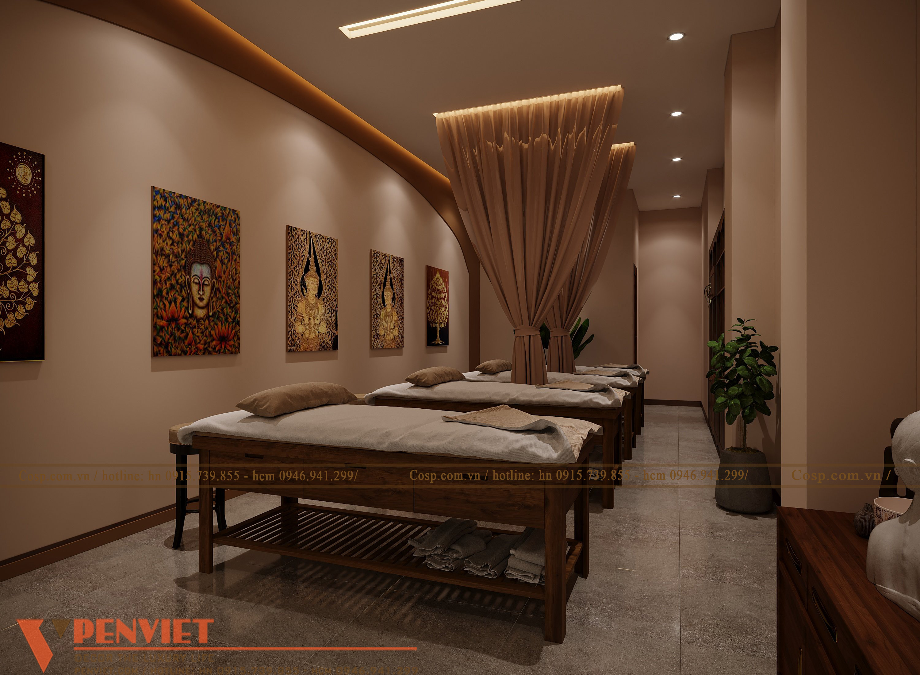 Không gian phòng Massage body