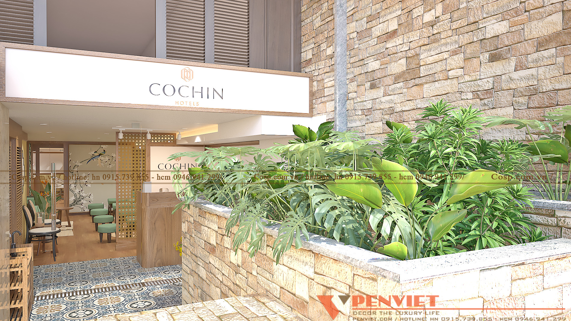 Thiết kế mặt tiền spa Sang beauty