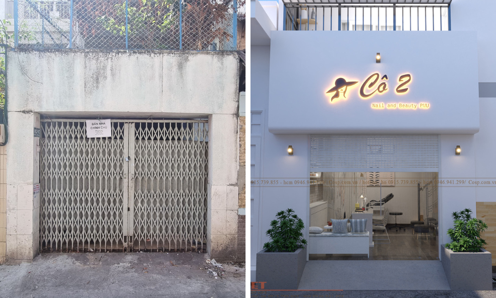 Hiện trạng trước và sau khi thiết kế