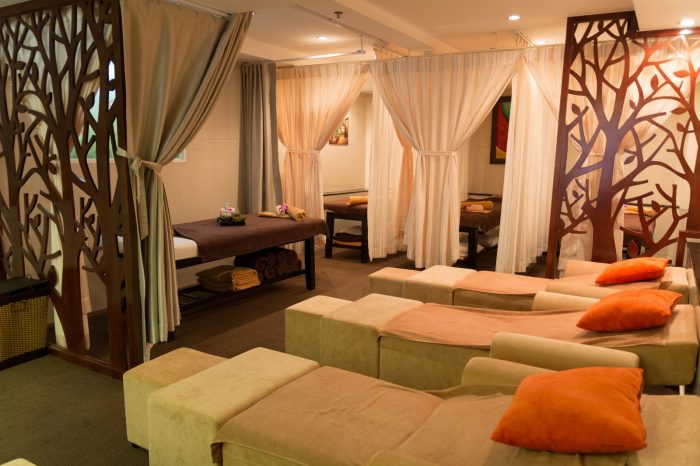 Thiết kế spa đẹp với cửa sổ mở rộng