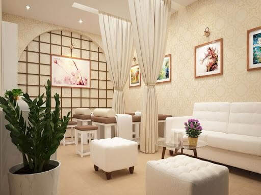 Mẫu spa được thiết kế đơn giản, tinh tế