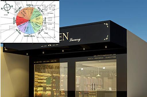 Thiết kế shop cần lưu ý chọn hướng cửa hàng hợp với chủ đầu tư