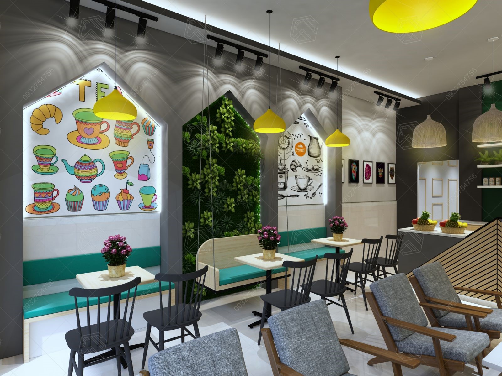 Thiết kế tiệm trà sữa đẹp thu hút khách hàng