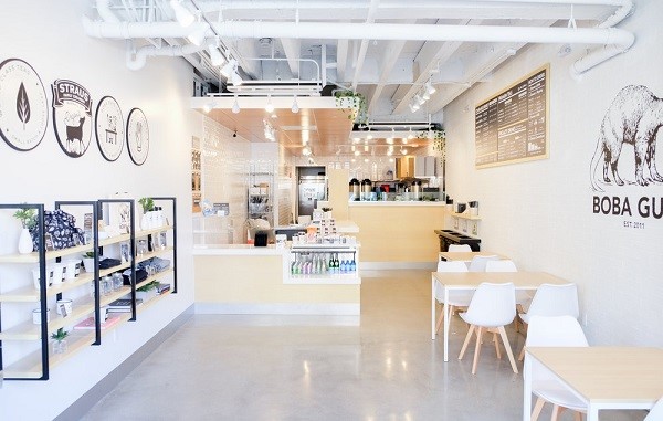 Sự tinh tế thể hiện trong thiết kế nội thất quán trà sữa