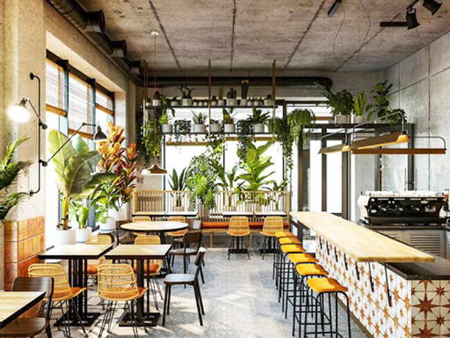 Không gian mở giúp quán rộng rãi, thoáng đãng hơn