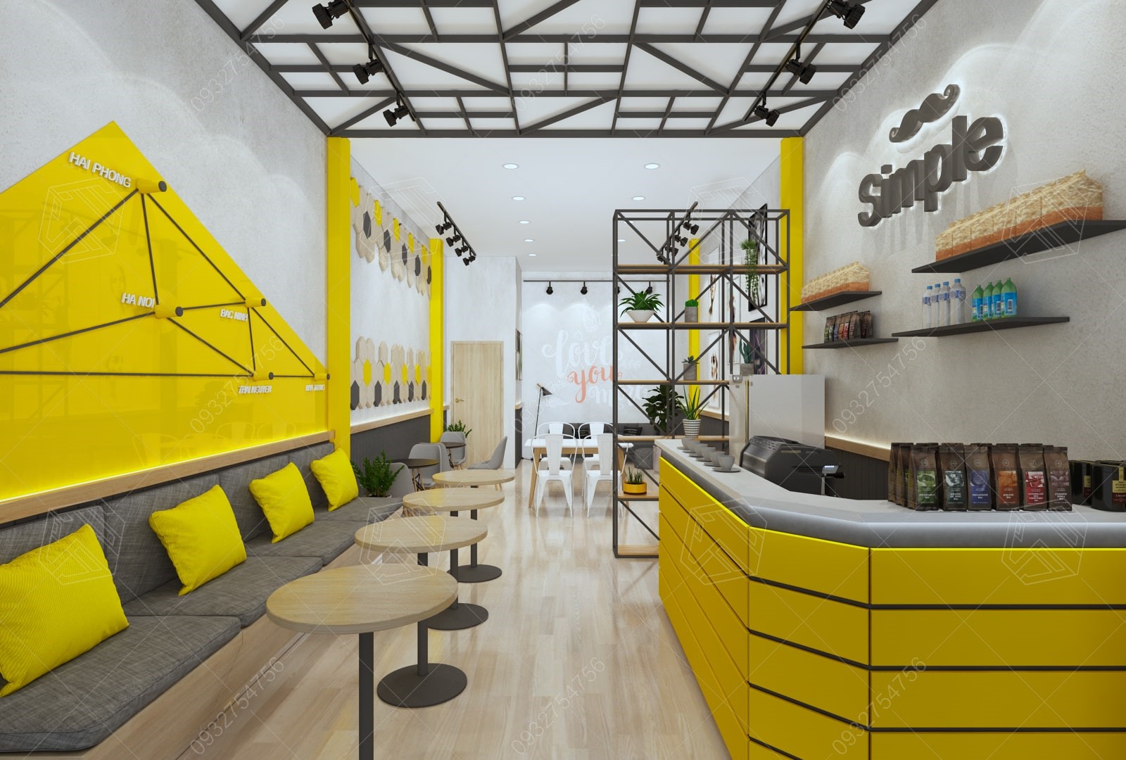 Màu vàng tạo nên sự thoải mái