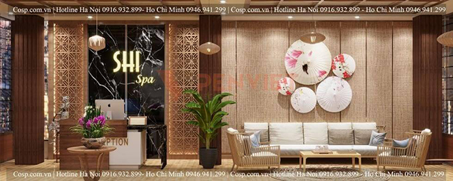 Thiết kế spa thể hiện sự thân thiện, gần gũi với thiên nhiên