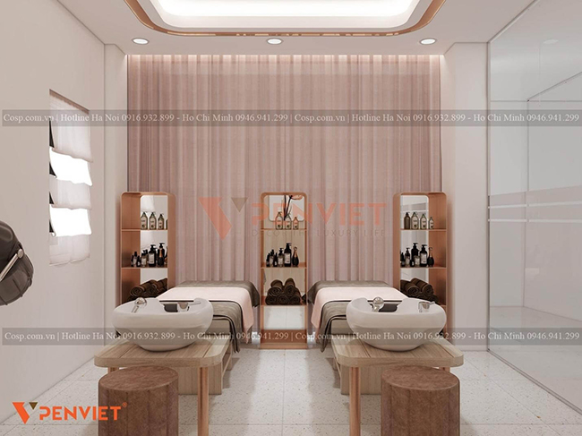 Sử dụng vật liệu phù hợp với từng phong cách thiết kế Spa