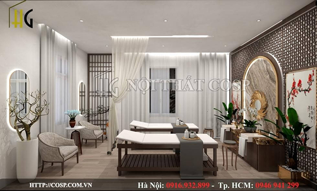 Thiết kế nội thất độc đáo tạo nên sự thu hút cho Spa
