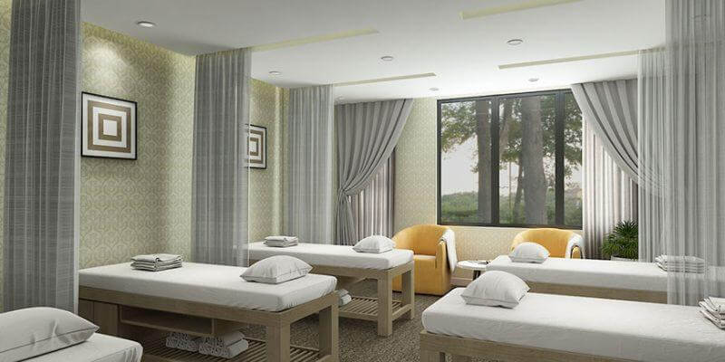 Màu sắc và ánh sáng dịu nhẹ tạo sự dễ chịu cho khách hàng